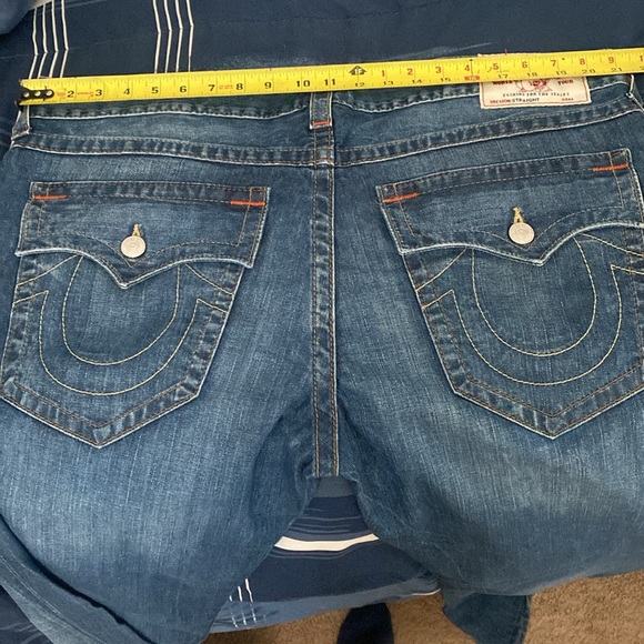 SOLD True Religion World Tour Jeans Section Straight Seat 34 Size 40 Men USA - Picture 7 of 9